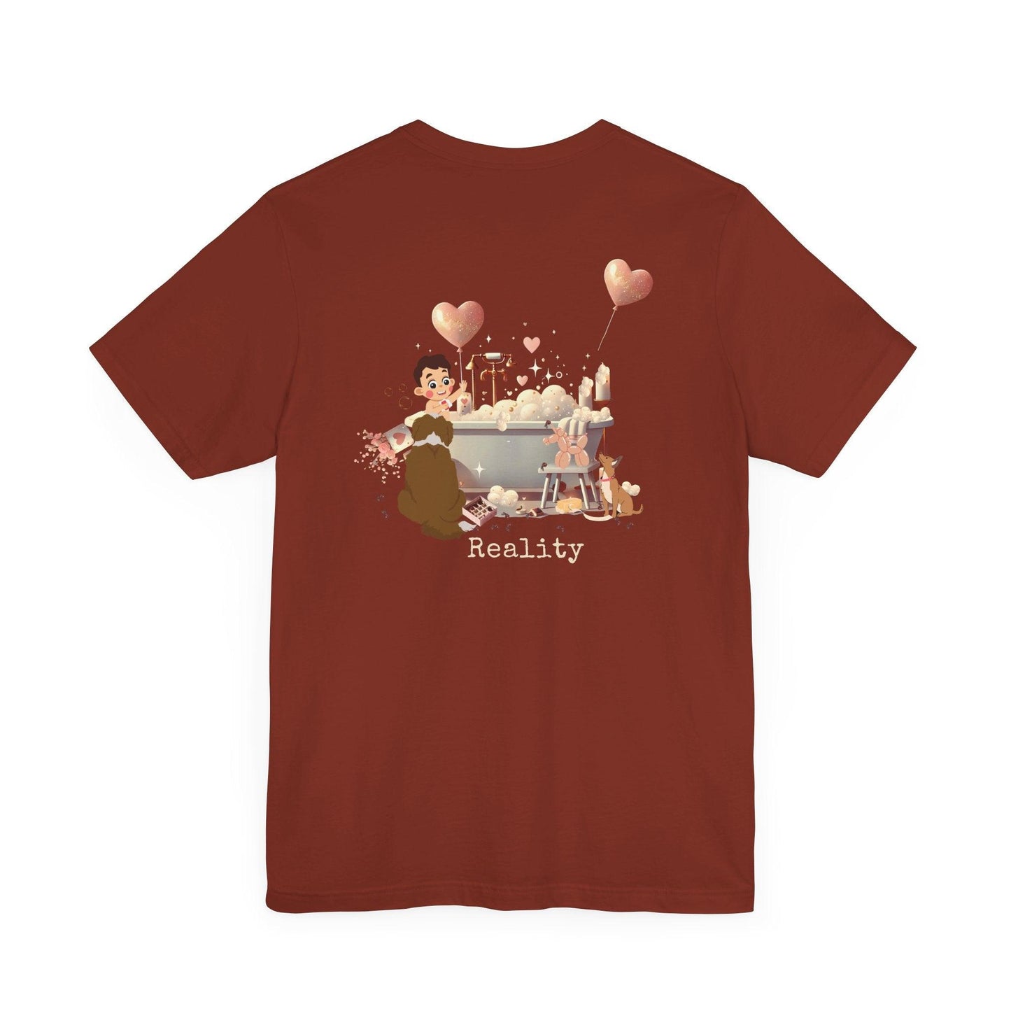 💖 My Valentine's Plan vs. Reality 🛁 Unisex Jersey Tee ✨ Expectation vs. Reality, the Valentine's Day edition! - Whippie's