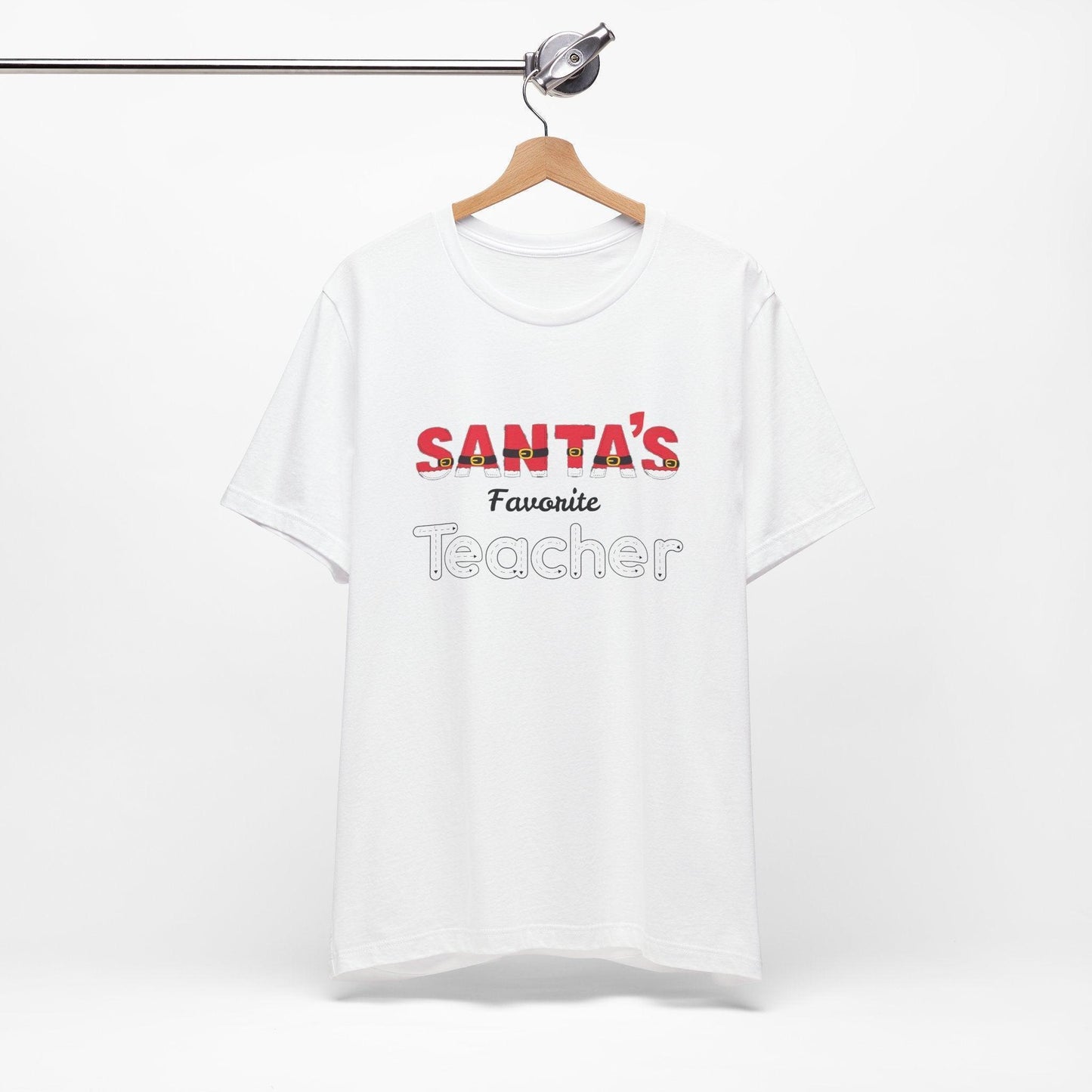 🎅 Santa's Favorite Teacher 🍎 Unisex Jersey Tee ✨ - Whippie's