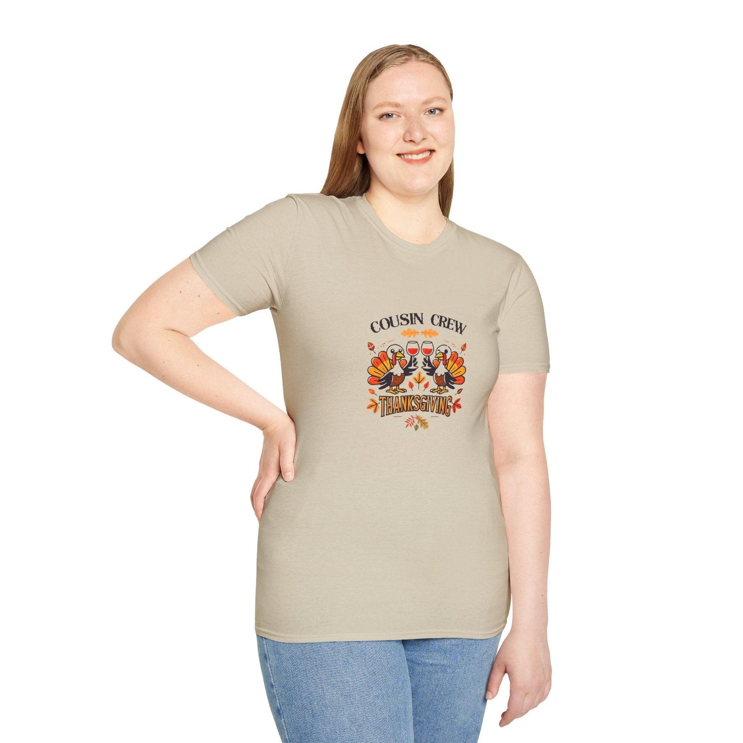 Thanksgiving Cousin Crew - Cheers to the Crew! 🦃🥂🍁 Unisex T-Shirt - Whippie's