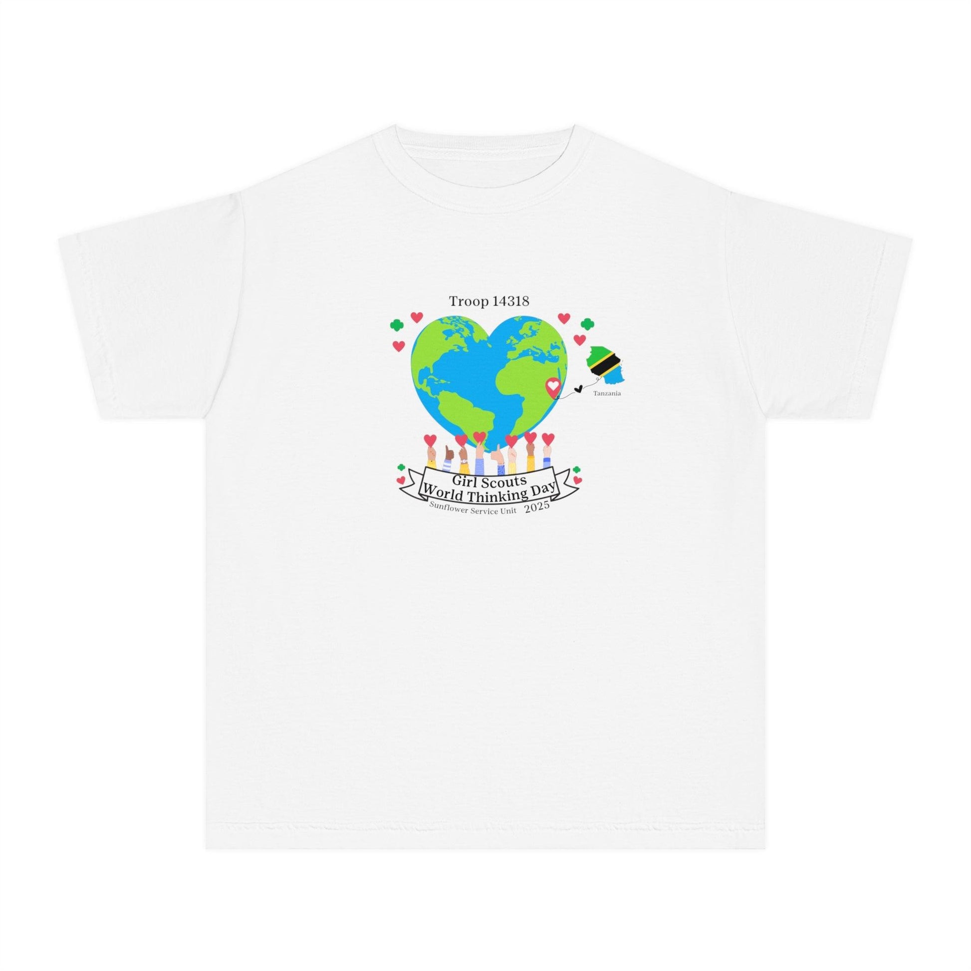 Youth Midweight Tee - Girl Scouts World Thinking Day Shirt - Whippie's