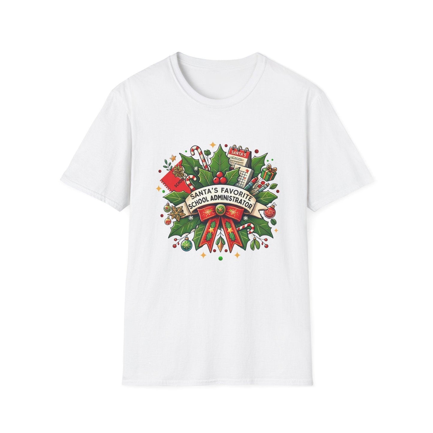 Santa's Favorite School Administrator Unisex Tee 🍎🎅 - Whippie's