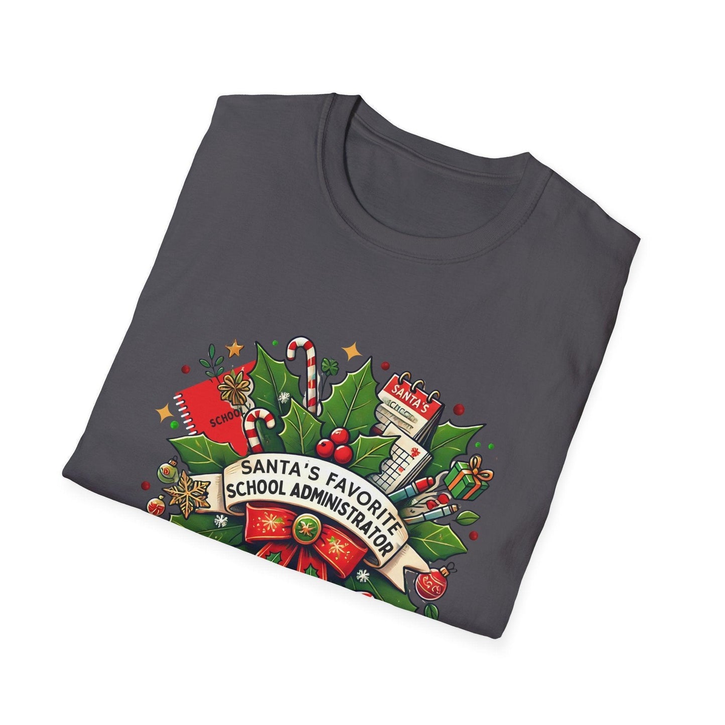 Santa's Favorite School Administrator Unisex Tee 🍎🎅 - Whippie's