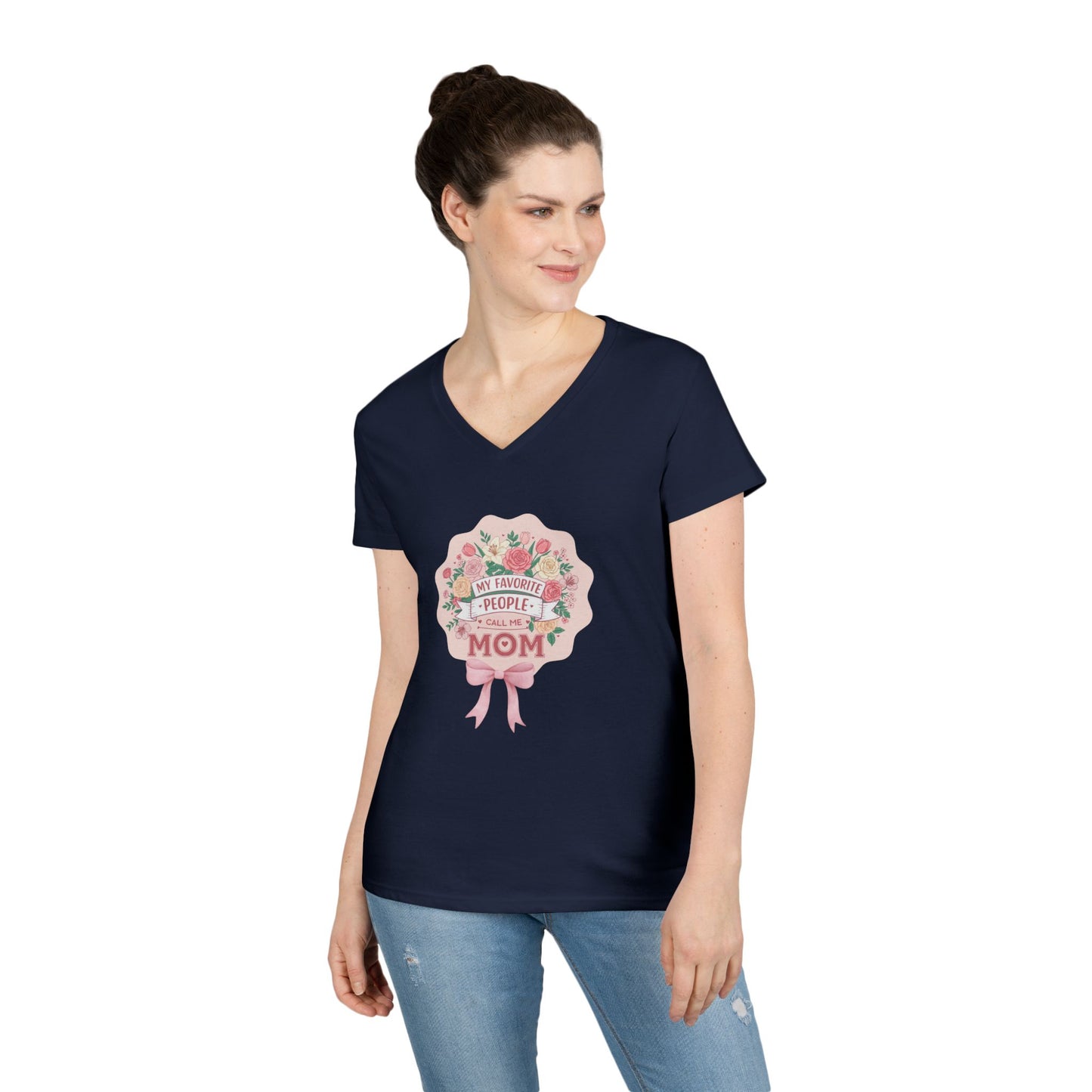 My Favorite People Call Me Mom Women's V-Neck T-Shirt - Whippie's