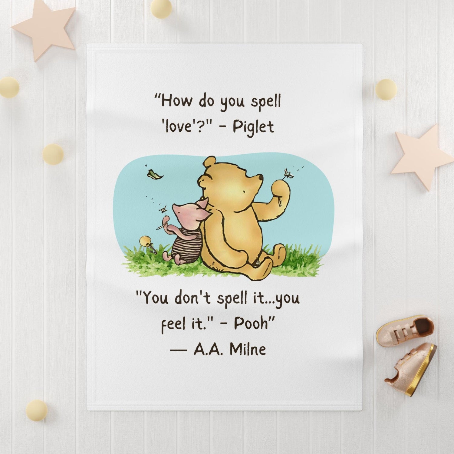 How Do You Spell Love? Soft Fleece Baby Blanket - Feel the Love! 🍯❤️ - Whippie's