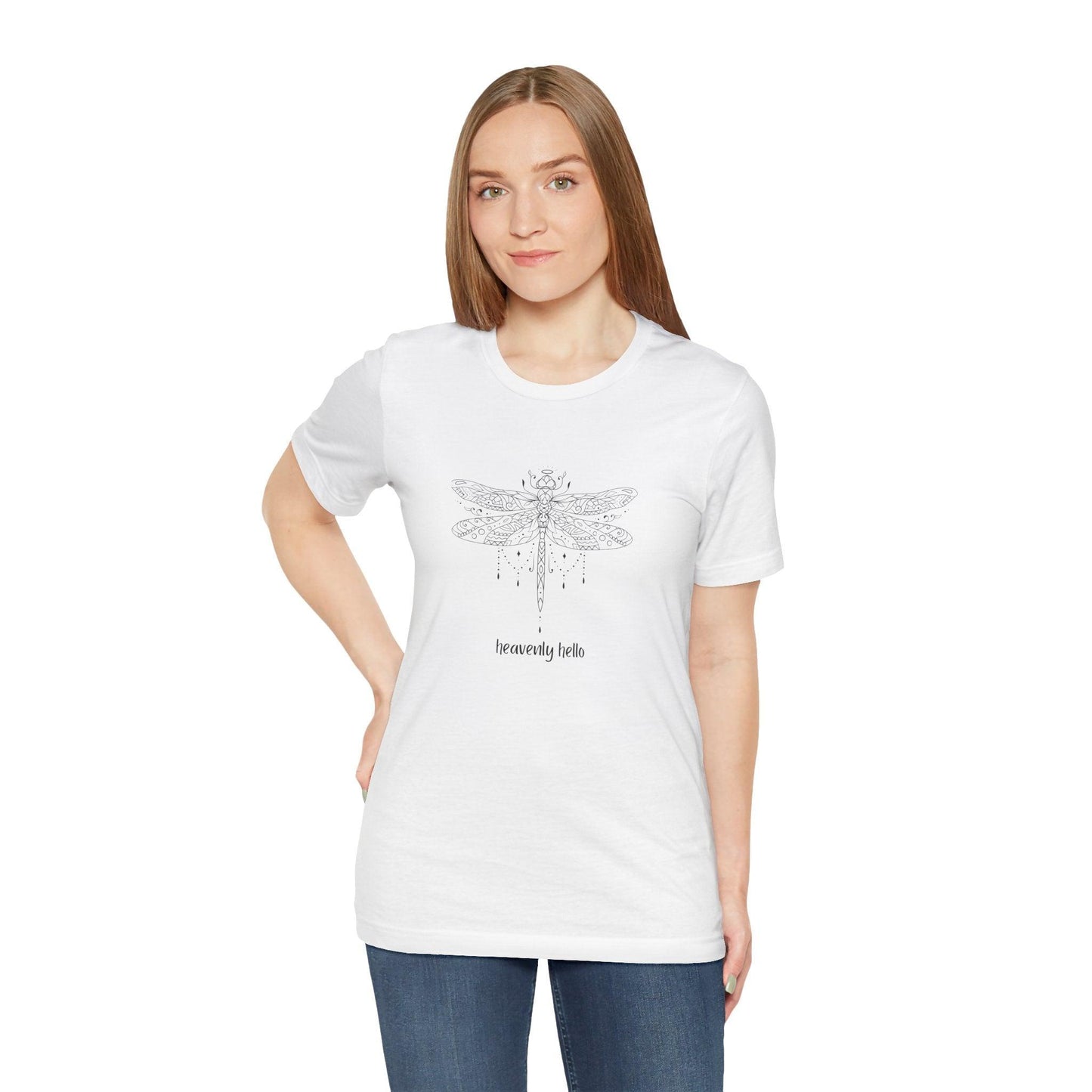 Heavenly Hello Unisex Jersey Tee - 🕊️ Carry a Piece of Heaven Close to Your Heart 🕊️ - Whippie's