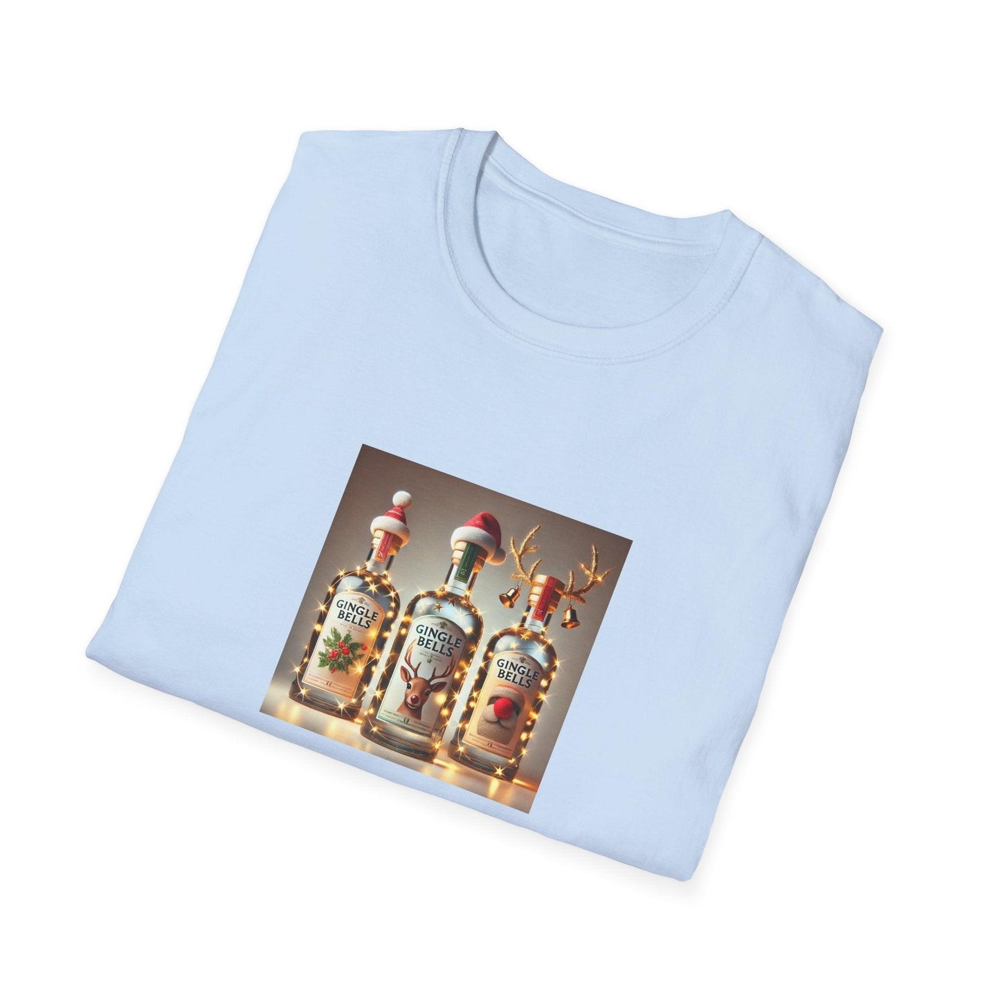 GINgle Bells! 🎄🎅🍸 - Unisex Softstyle T-shirt - Whippie's