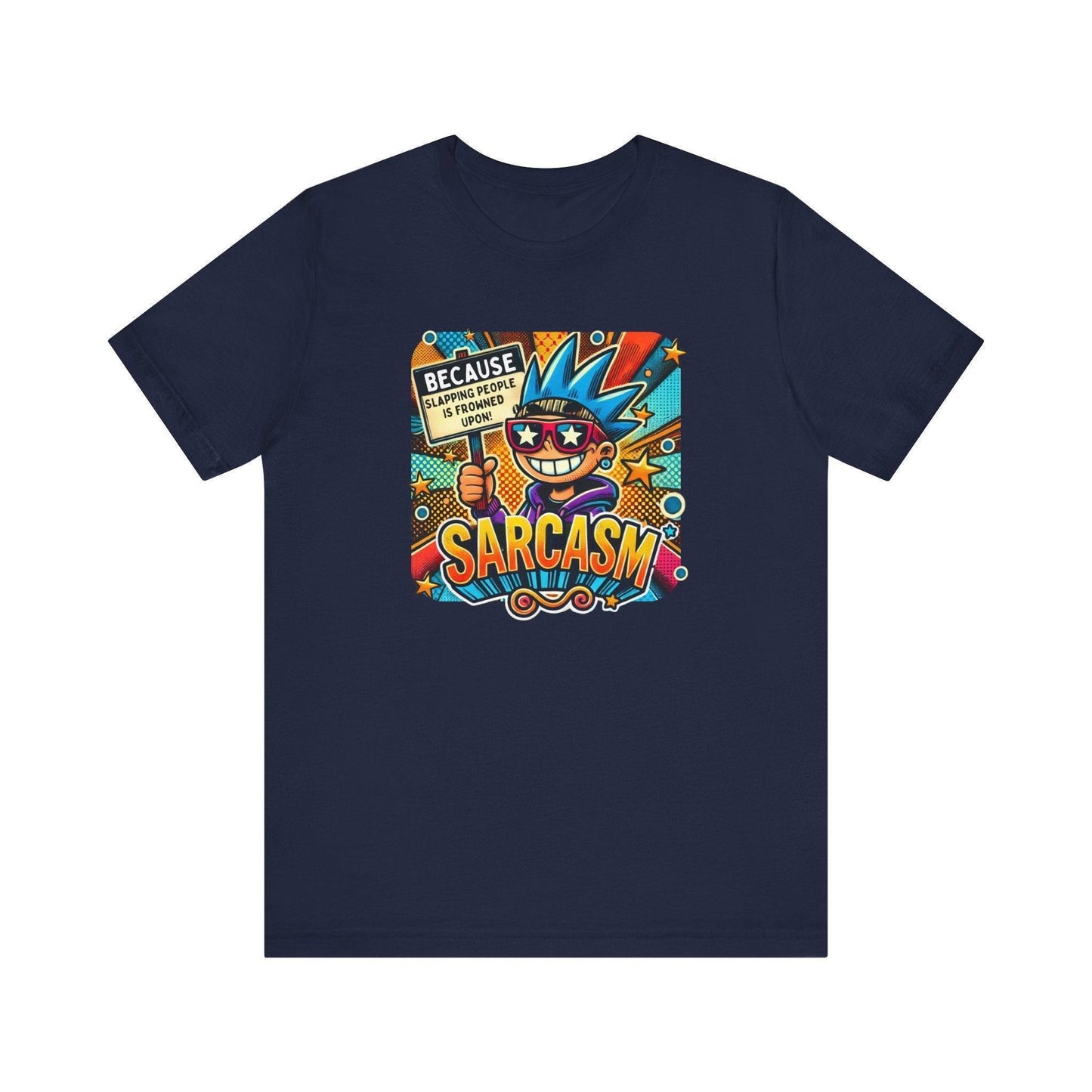 🎭 Sarcasm: It's Better Than Slapping 😉 Unisex Jersey Tee ✨ - Whippie's