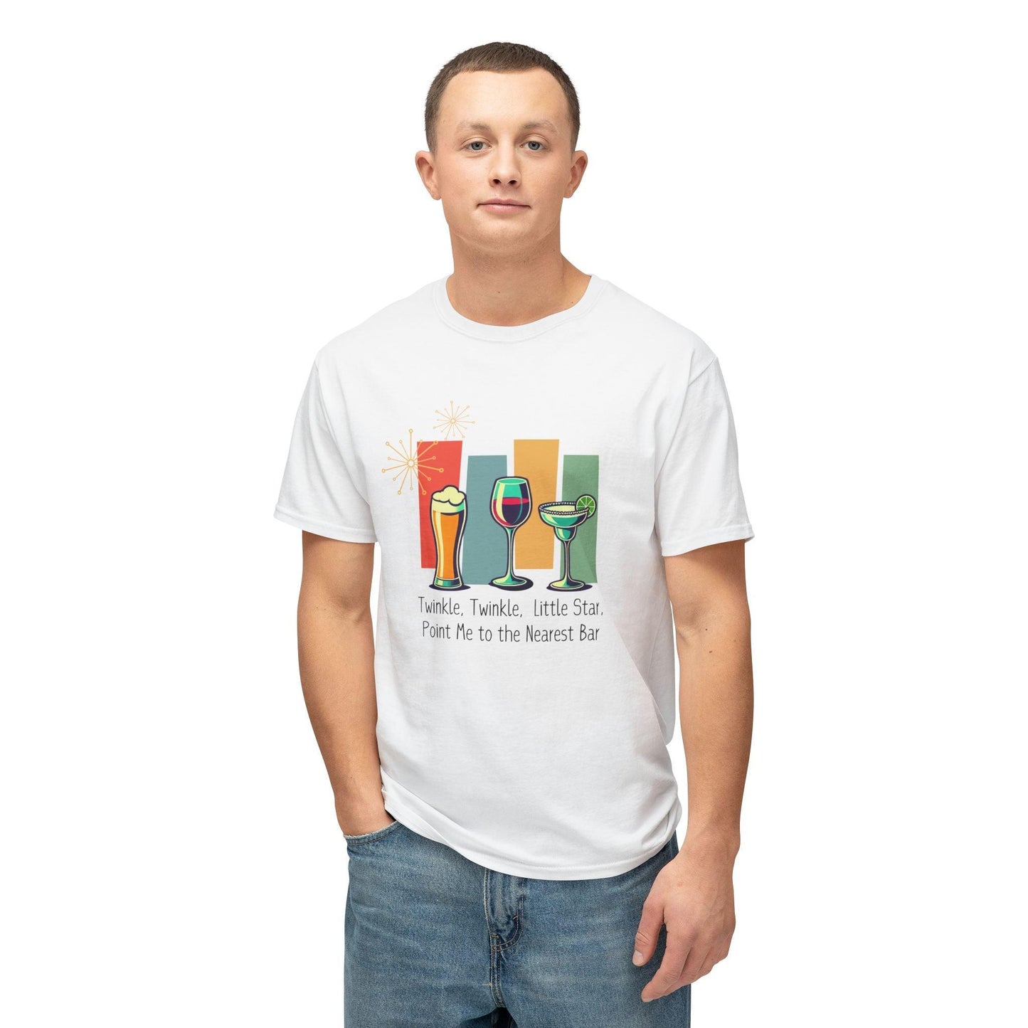 Twinkle, Twinkle, Little Star, Point Me to the Nearest Bar Unisex HD Cotton⢠T-shirt - Whippie's