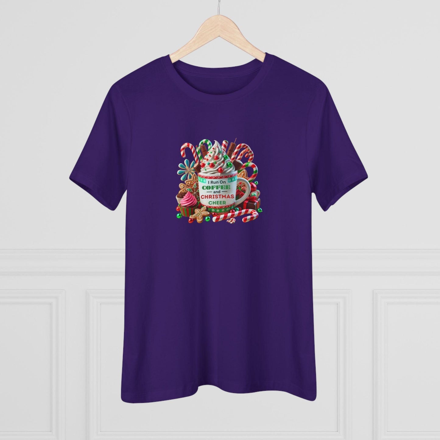 ☕🎄 I Run on Coffee & Christmas Cheer 🎁🌟 - Women's Softstyle Tee - Whippie's