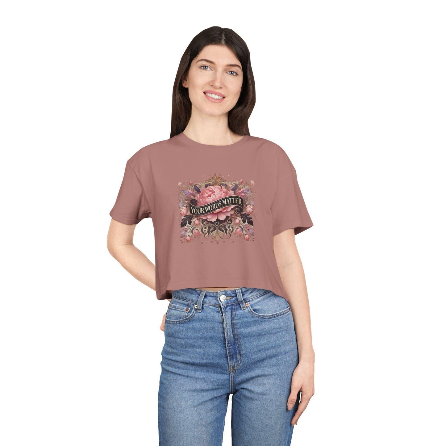 ๐ผ Your Words Matter ๐ฌ Women's Crop Tee ๐ธ - Whippie's