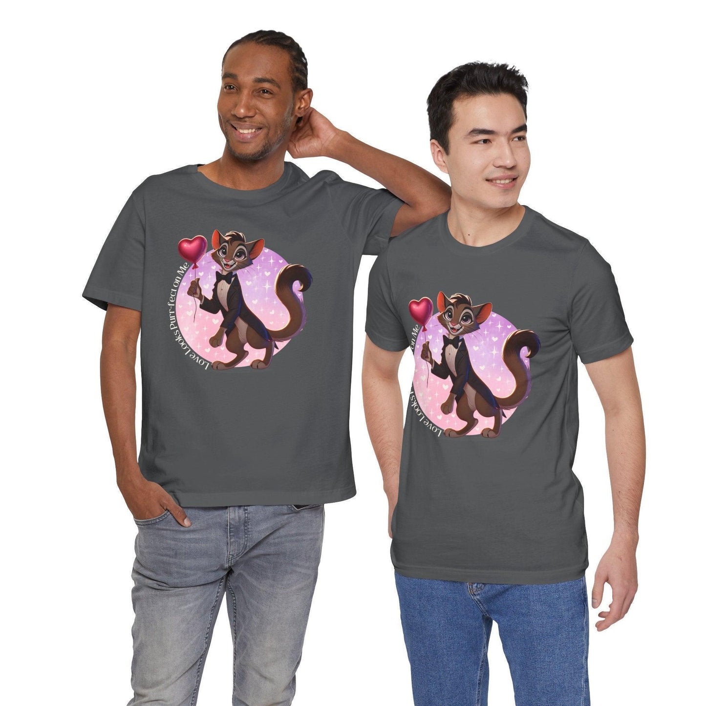 💖 Love Looks Purr-fect on Me 😻 Unisex Jersey Tee ✨ Feline fine and ready to shine! - Whippie's