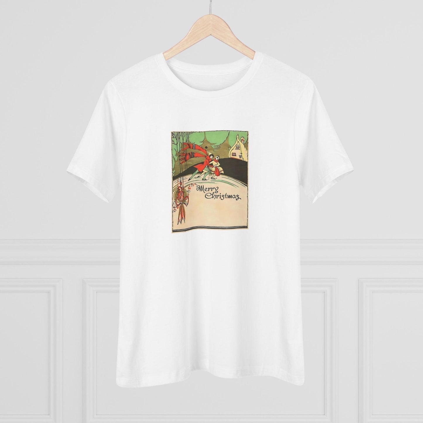 Merry Christmas - Ice Skating Couple - Women's Tee - Whippie's