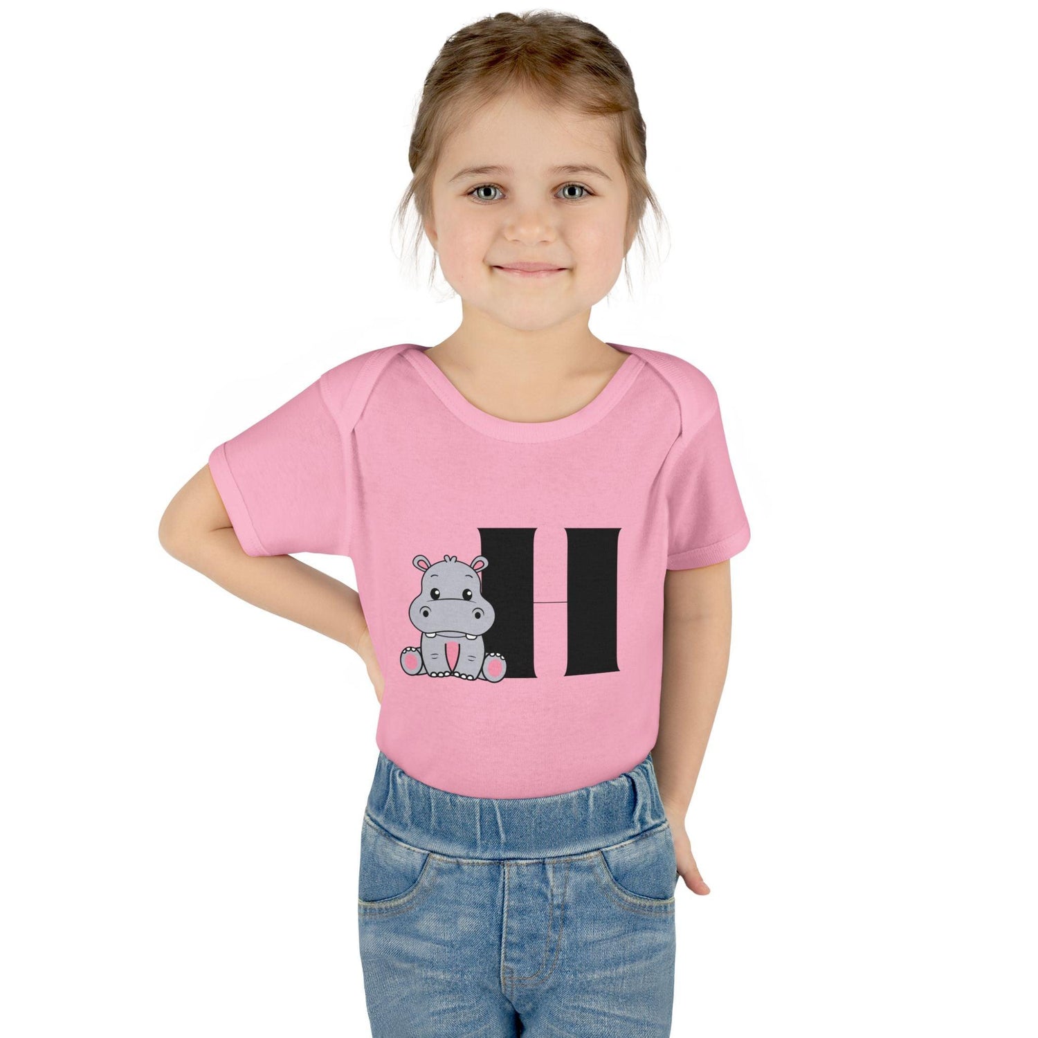 Alphabet Adventures: Letter H - Happy Hippo Baby Onesie H is for Happy Hippo! - Whippie's
