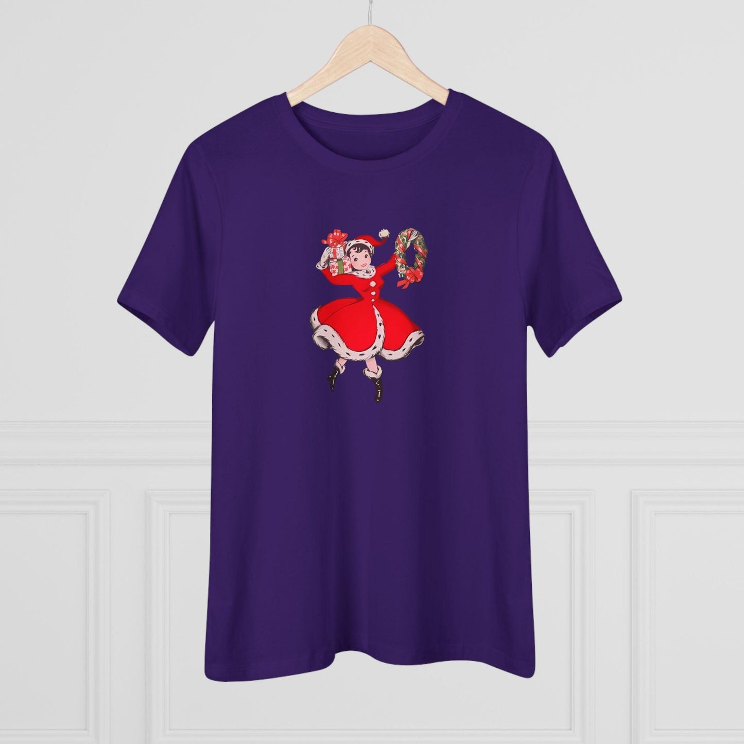 Retro Woman with Wreath - Women's Softstyle Tee - Whippie's