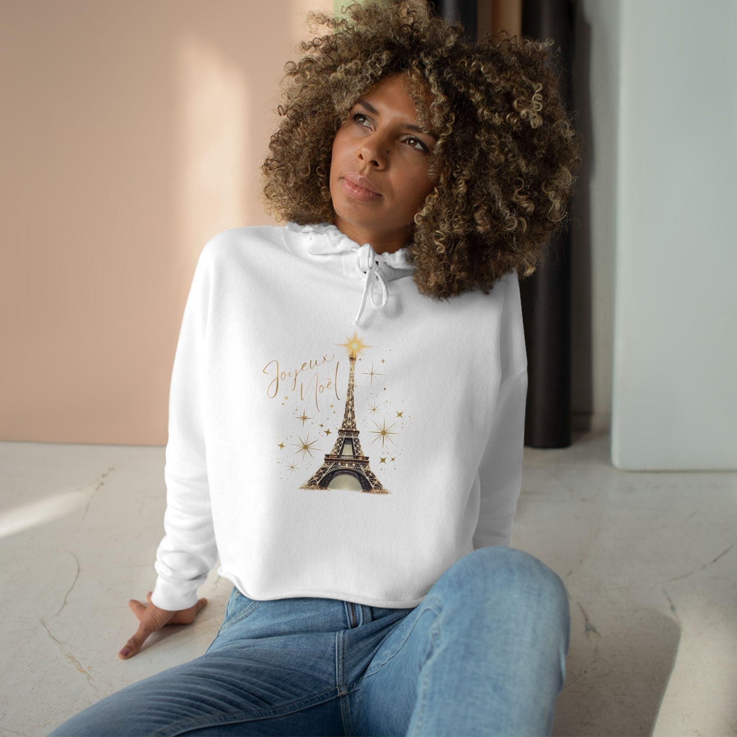 ✨ Joyeux Noël - Women's Cropped Hoodie 🗼 - Whippie's