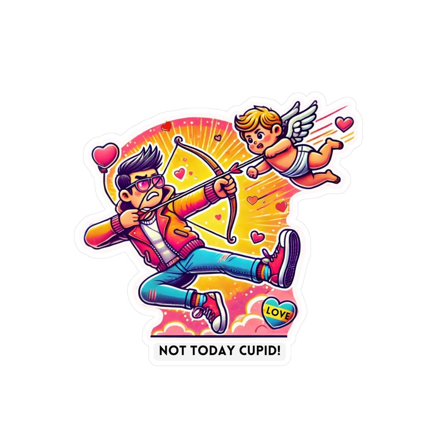๐น Cupid Begone! ๐น Kiss-Cut Vinyl Decal โจ Love on your own terms! - Whippie's
