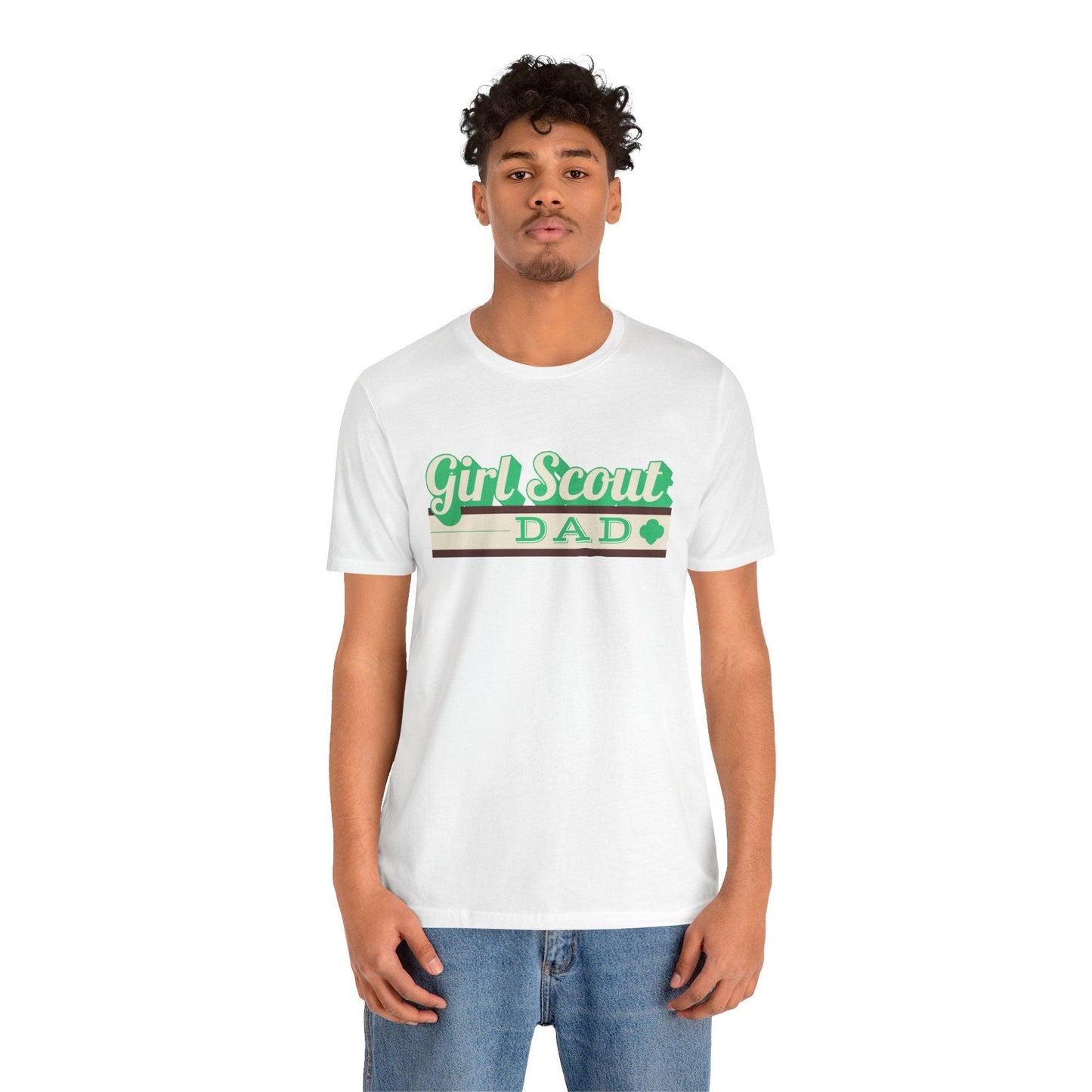 Proud Girl Scout Dad - Unisex Jersey Tee - Vintage Vibes for a Supportive Dad! - Whippie's