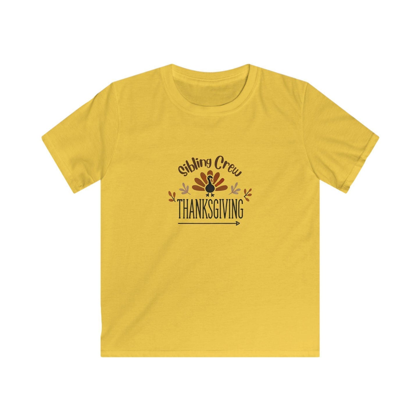 Thanksgiving Sibling Crew - Kids Softstyle Tee - Whippie's