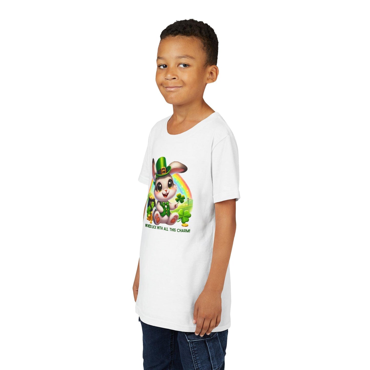 Who Needs Luck with All This Charm? Youth Tee - Spread Luck and Laughter! ๐๐ - Whippie's