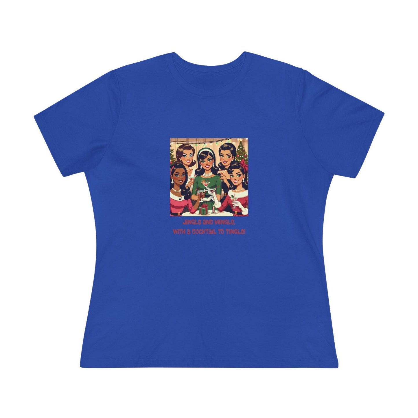 Holiday Friends Sipping Cocktails - Women's Softstyle Tee - Whippie's