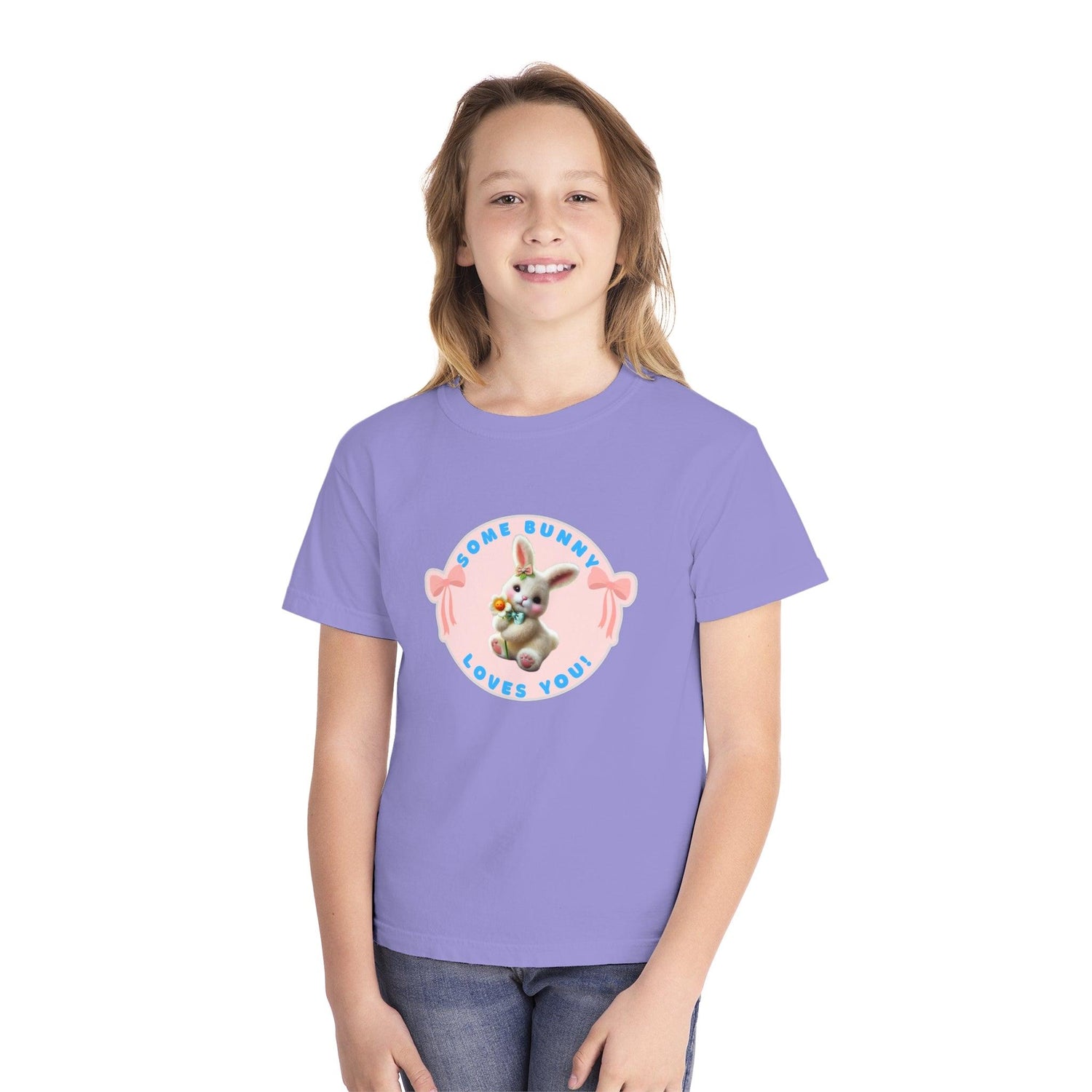 Some Bunny Loves You Youth Midweight Tee - Hop into Easter with Adorable Style! 🐰💖 - Whippie's