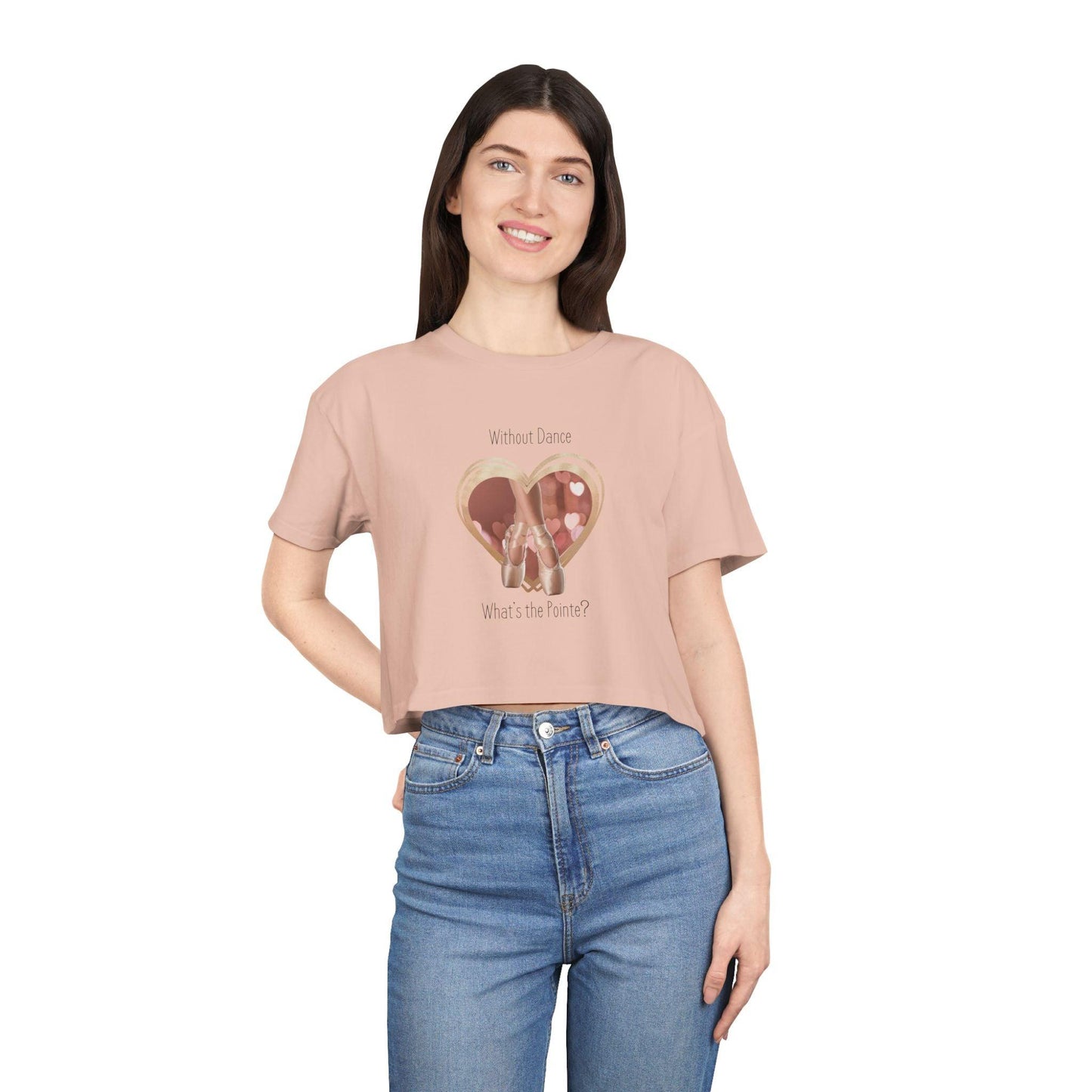 "Without Dance, What's the Pointe?" Women's Crop Top - Dance with Passion! 🩰 - Whippie's