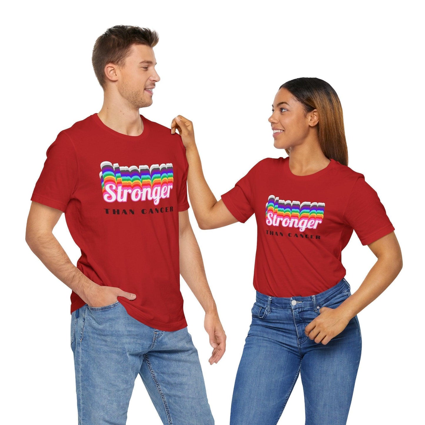 💪 Stronger Than Cancer 🎗️ Unisex Jersey Tee ✨ Show your support, wear your strength. - Whippie's