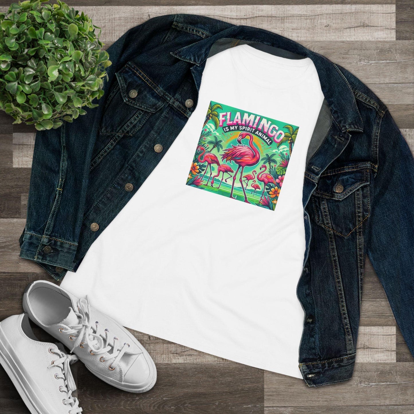 Flamingo is My Spirit Animal - Women's Softstyle Tee - Whippie's