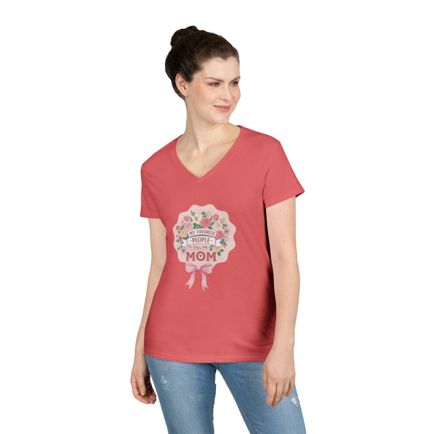 My Favorite People Call Me Mom Women's V-Neck T-Shirt - Whippie's