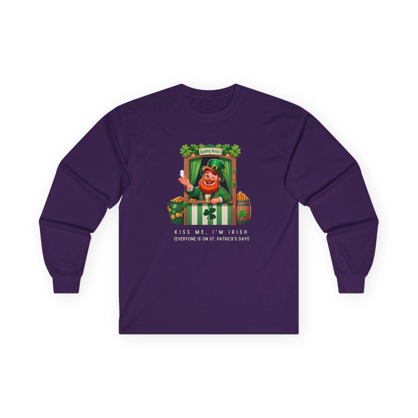 Kiss Me, I'm Irish - Everyone Is on St. Patrick's Day! 💋🍀 Irish Man - Unisex Ultra Cotton Long Sleeve Tee - Whippie's