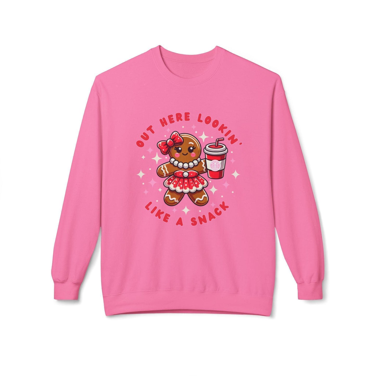 Out Here Lookin' Like a Snack 🍪☕️ Unisex Fleece Sweatshirt 🎄 - Whippie's
