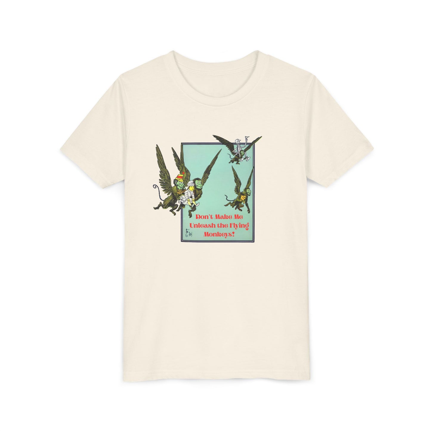 Wizard of Oz Don't Make Me Unleash the Flying Monkeys - Youth T-shirt - Whippie's