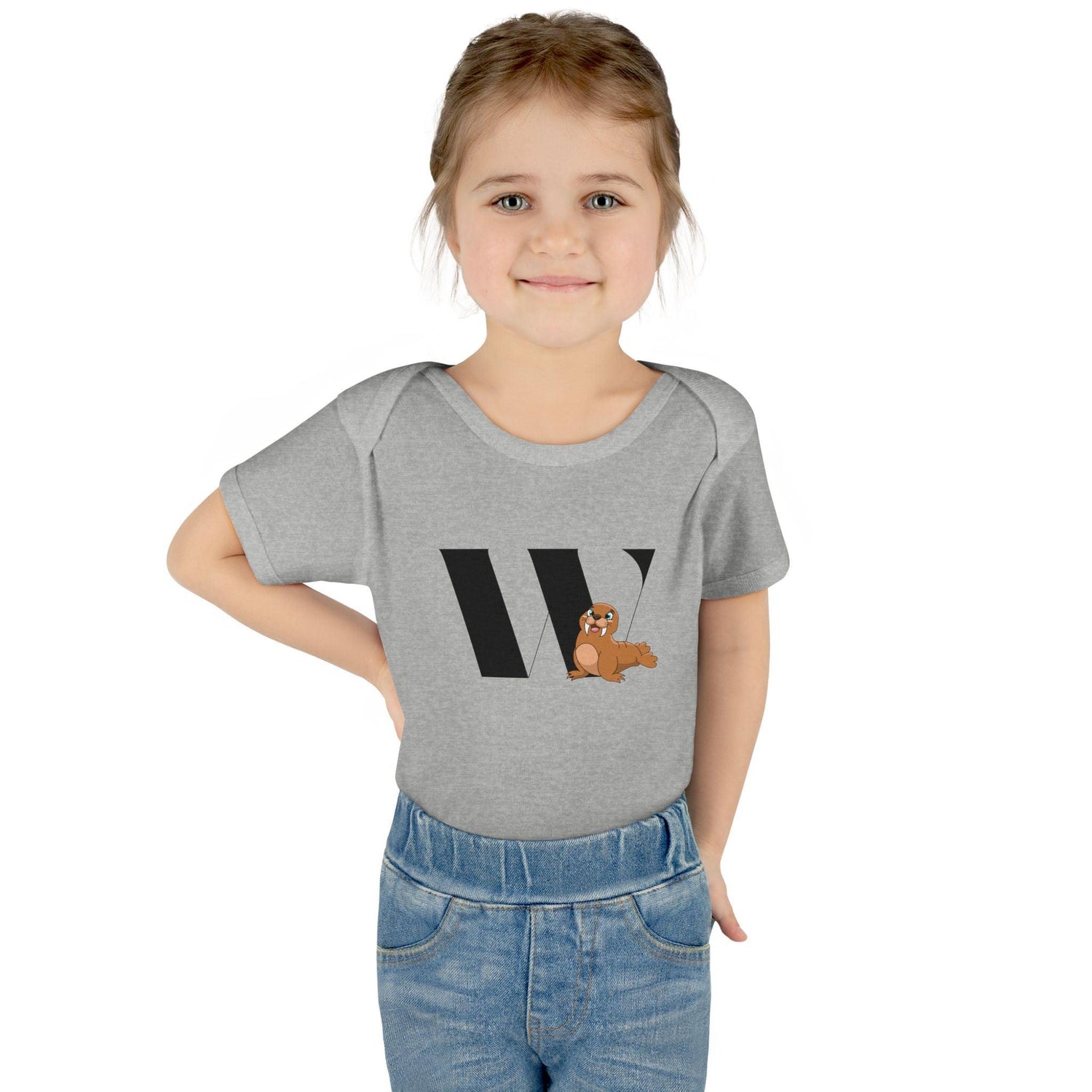 Alphabet Adventures: Letter W - Wonderful Walrus Baby Onesie W is for Wonderful Walrus! - Whippie's