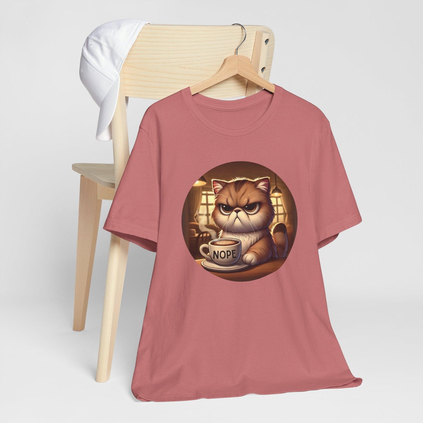 Grumpy Cat Cafe - Unisex Jersey Tee - 🐱☕ Nope, Not Today! ☕🐱 - Whippie's