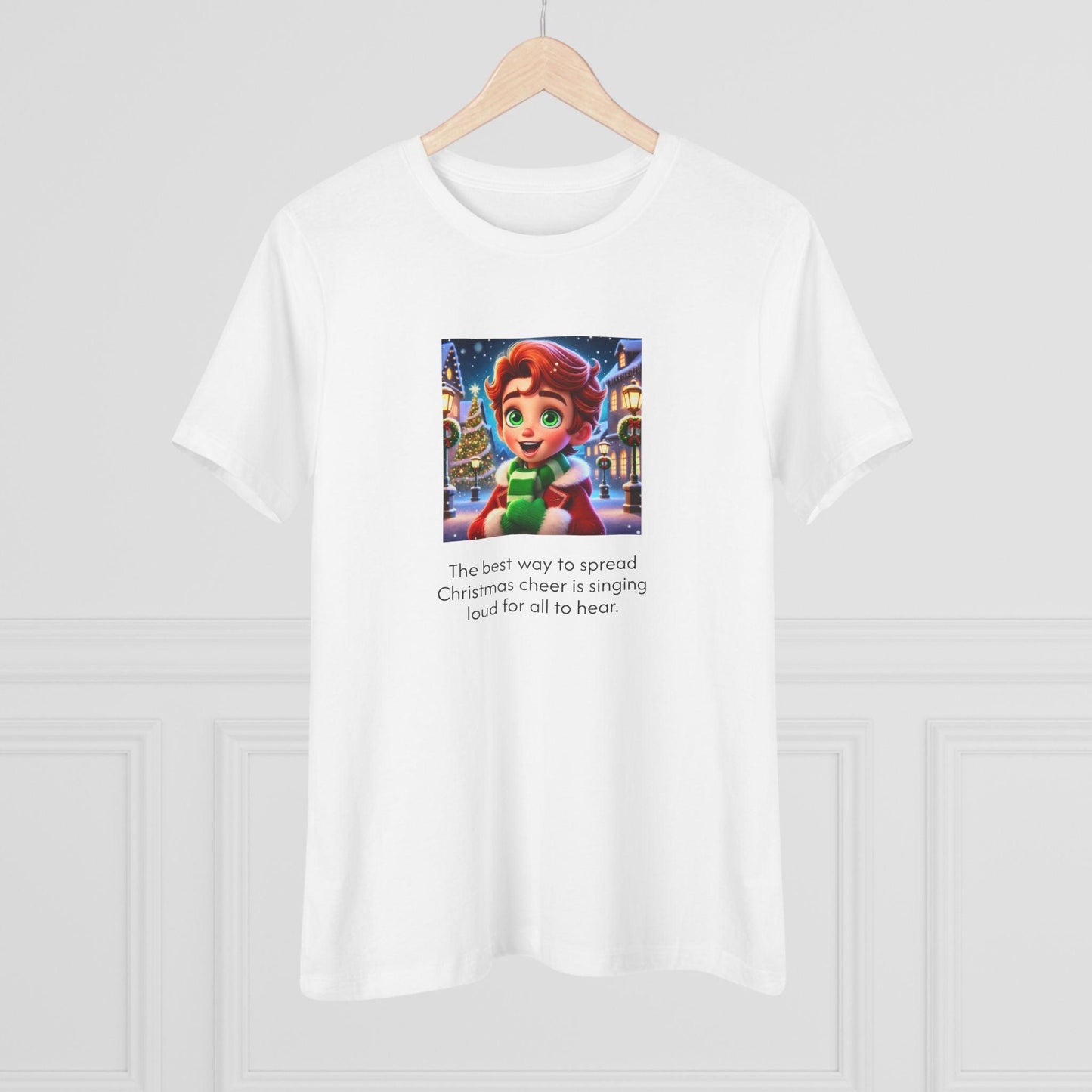 Caroler - Christmas Cheer - RH Boy - Women's Tee - Whippie's