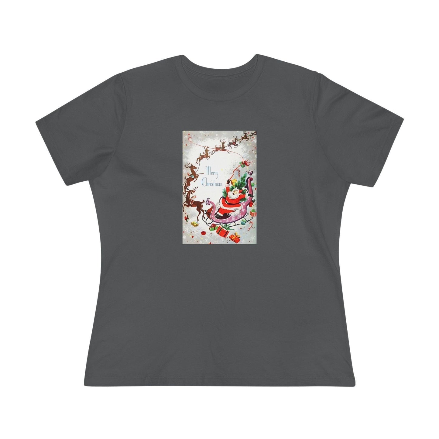 Merry Christmas - Santa and His Sleigh - Women's Tee - Whippie's