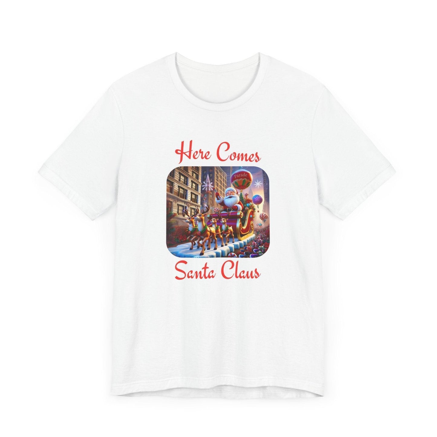 🎅 Here Comes Santa Claus 🎄 Unisex Jersey Tee ✨ - Whippie's