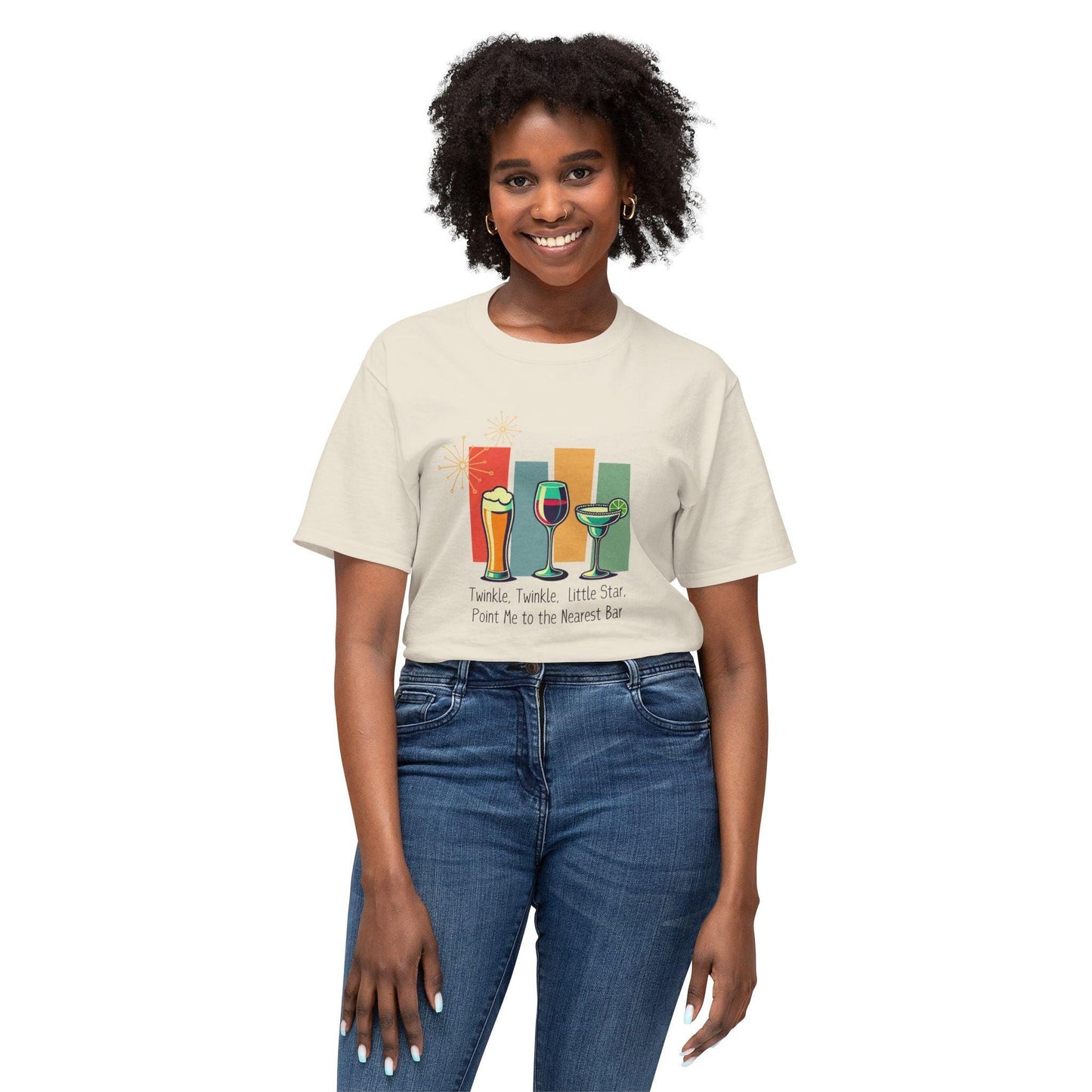 Twinkle, Twinkle, Little Star, Point Me to the Nearest Bar Unisex HD Cotton⢠T-shirt - Whippie's