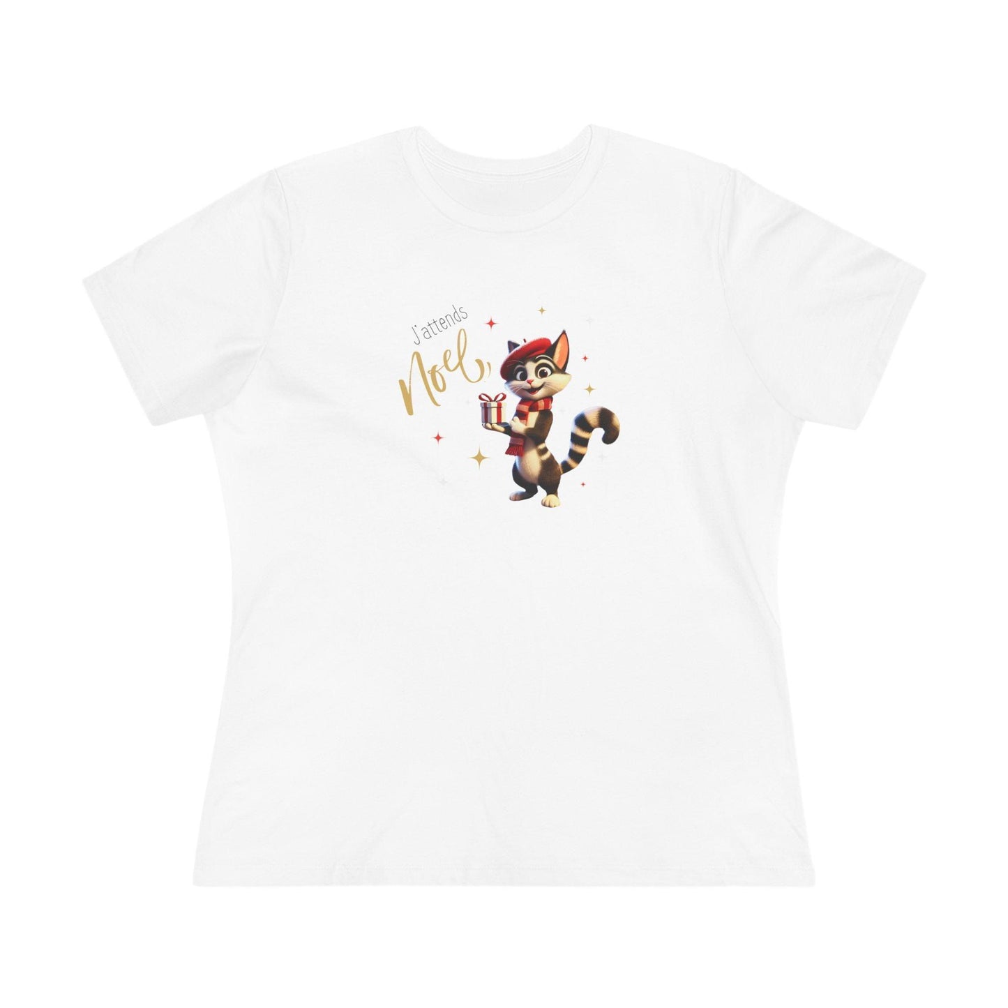 J'attends Noël 🐈⬛ Women's Tee 🎄 A purr-fectly Parisian Christmas! - Whippie's
