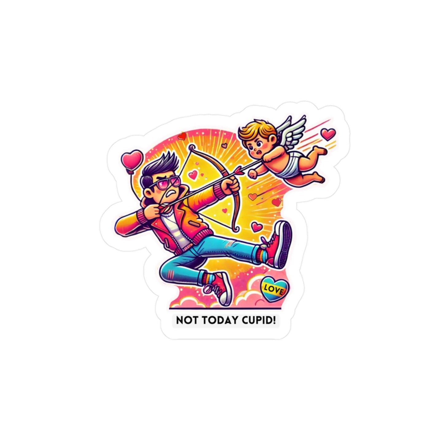 ๐น Cupid Begone! ๐น Kiss-Cut Vinyl Decal โจ Love on your own terms! - Whippie's