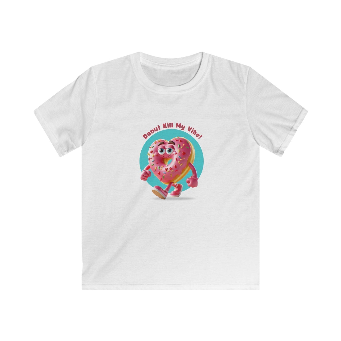 💖 Donut Kill My Vibe! 🍩 Kids Softstyle Tee ✨ Spread the sweet vibes this Valentine's Day! - Whippie's
