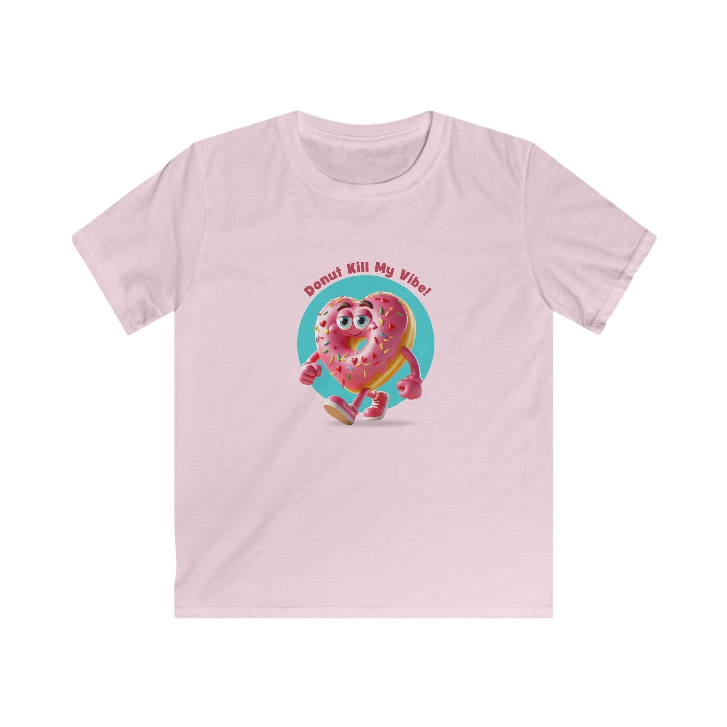 💖 Donut Kill My Vibe! 🍩 Kids Softstyle Tee ✨ Spread the sweet vibes this Valentine's Day! - Whippie's