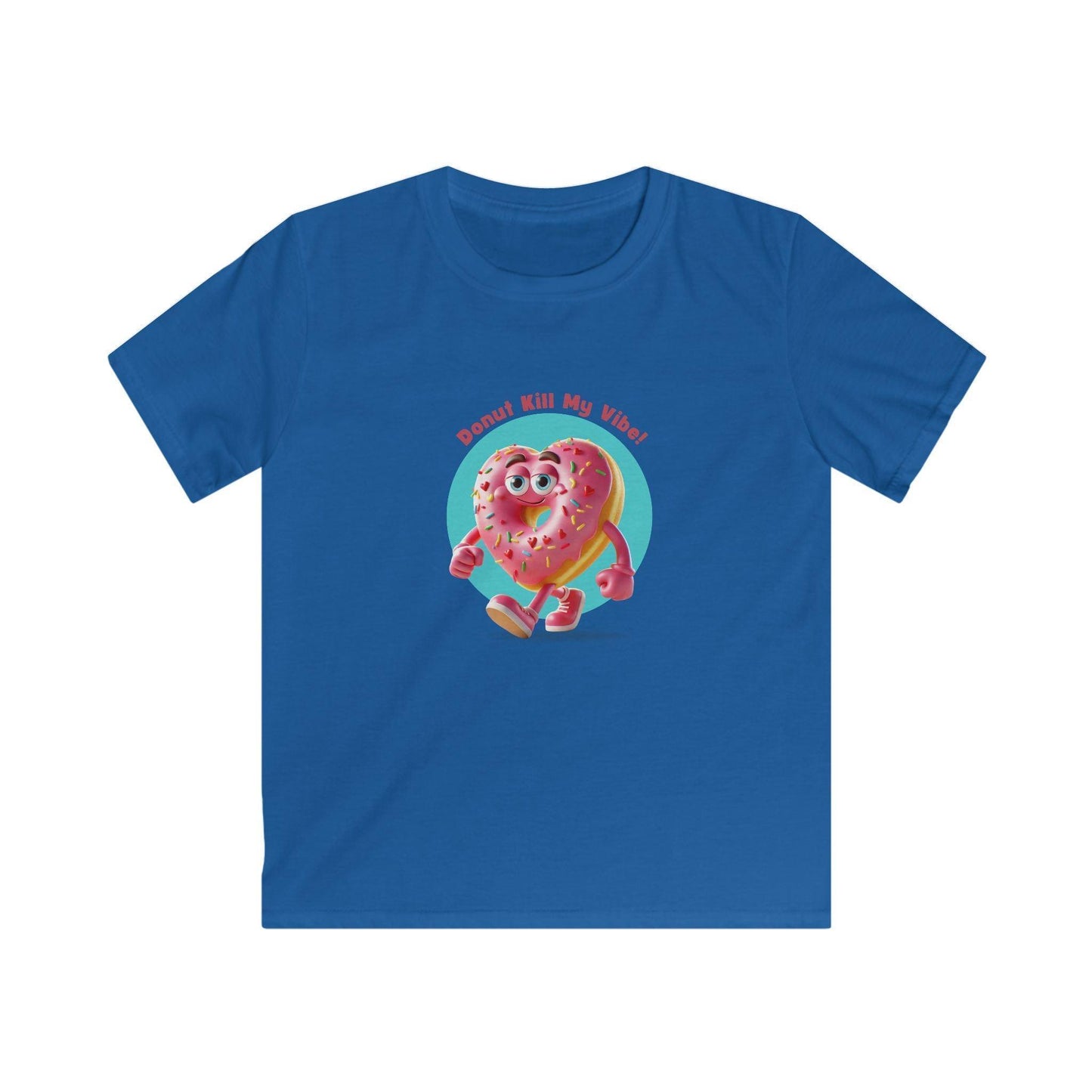 💖 Donut Kill My Vibe! 🍩 Kids Softstyle Tee ✨ Spread the sweet vibes this Valentine's Day! - Whippie's
