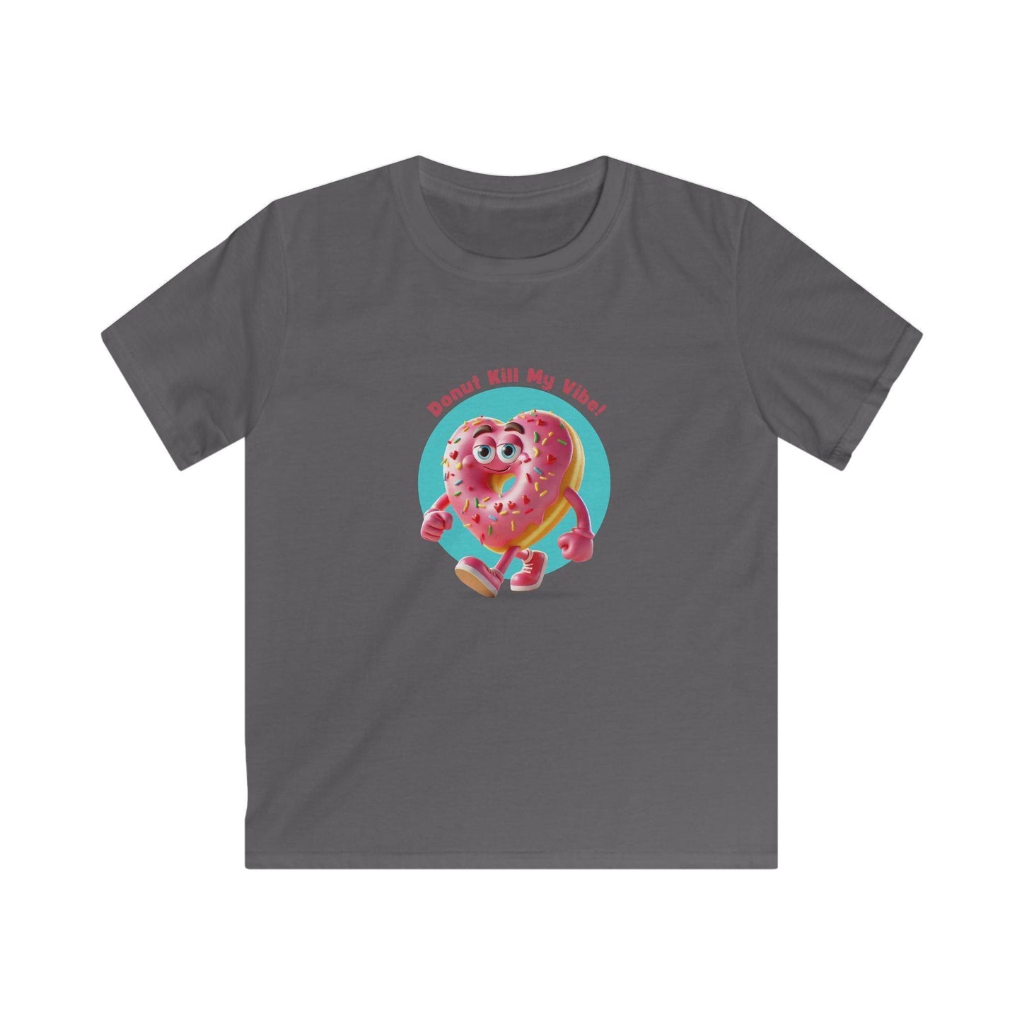💖 Donut Kill My Vibe! 🍩 Kids Softstyle Tee ✨ Spread the sweet vibes this Valentine's Day! - Whippie's