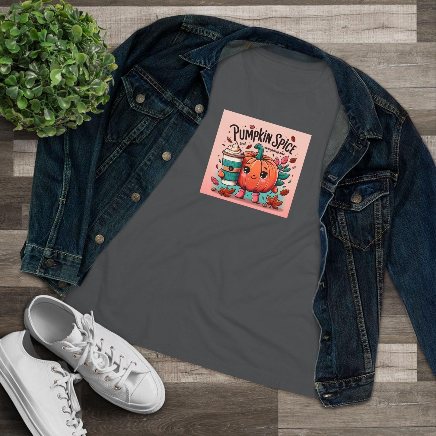 Cute Pumpkin: Pumpkin Spice and Everything Nice - Women's Softstyle Tee - Whippie's