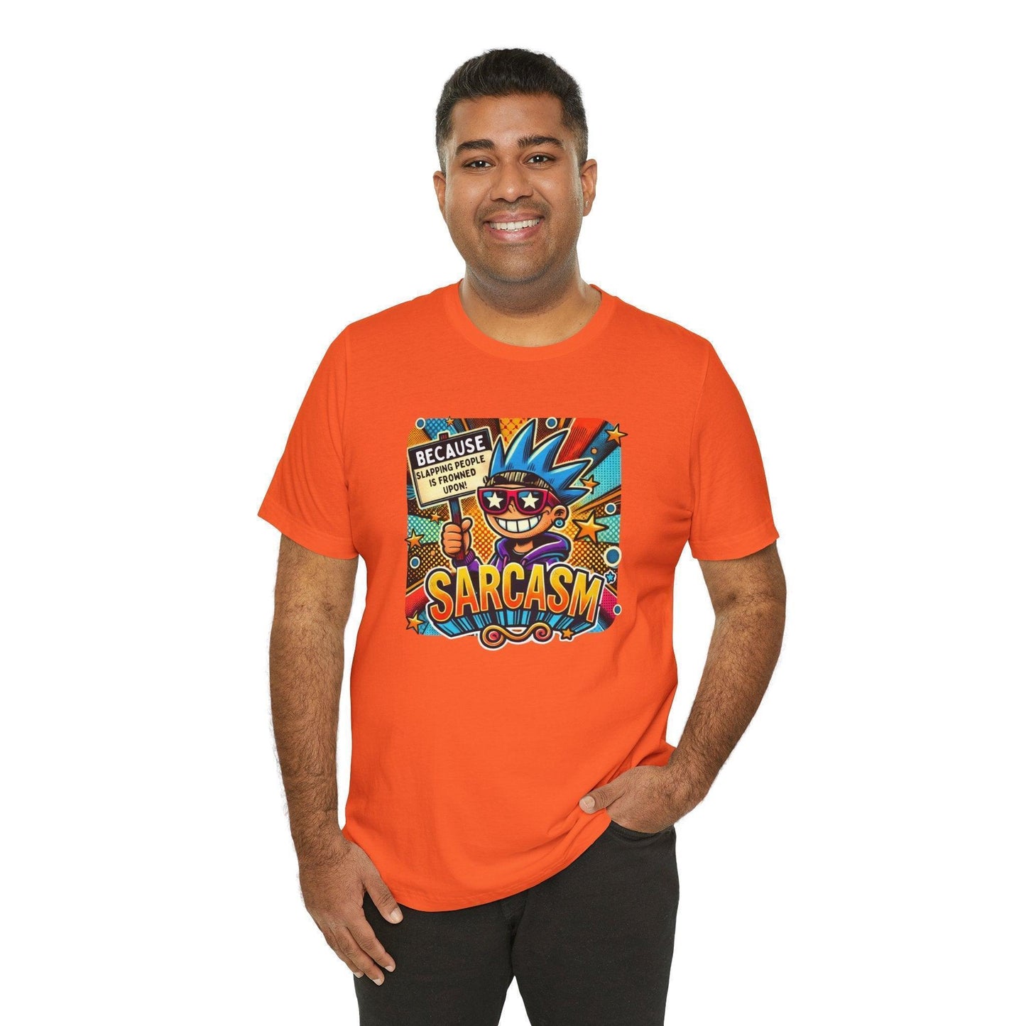 🎭 Sarcasm: It's Better Than Slapping 😉 Unisex Jersey Tee ✨ - Whippie's