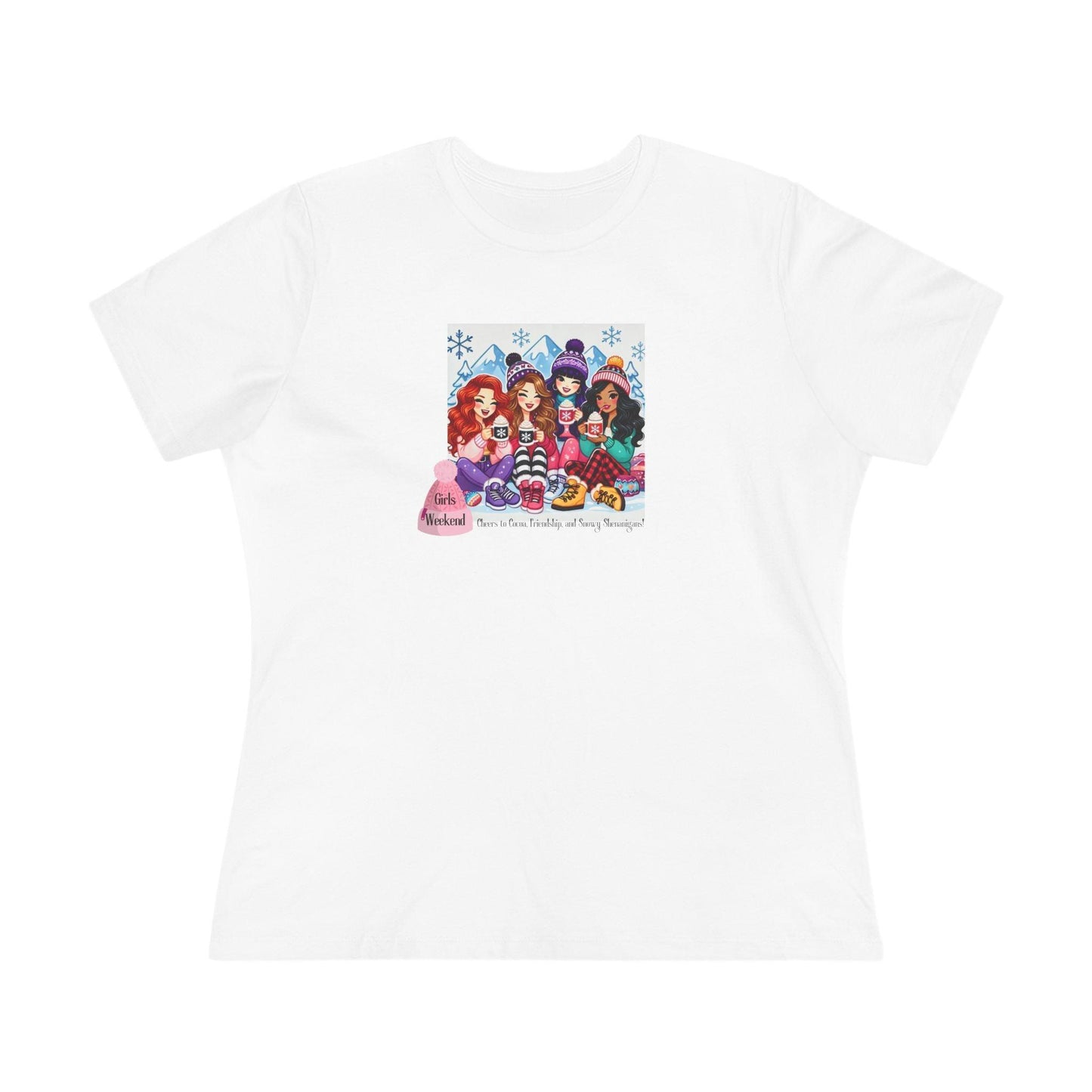 Girls Weekend Cheers to Cocoa, Friendship, and Snowy Shenanigans! - Women's Softstyle Tee - Whippie's