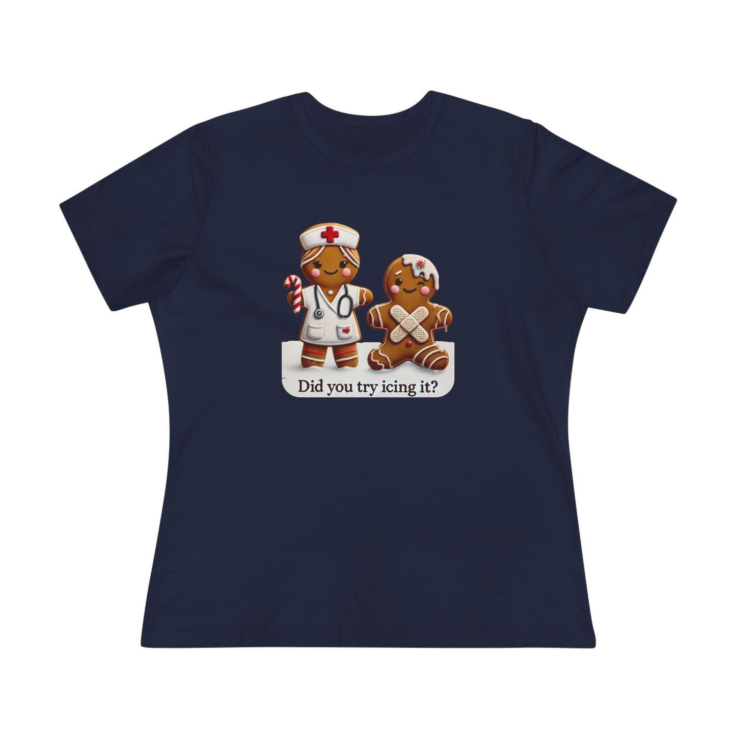 🍪🩹 "Did You Try Icing It?" 👩⚕️🎄 - Women's Softstyle Tee - Whippie's