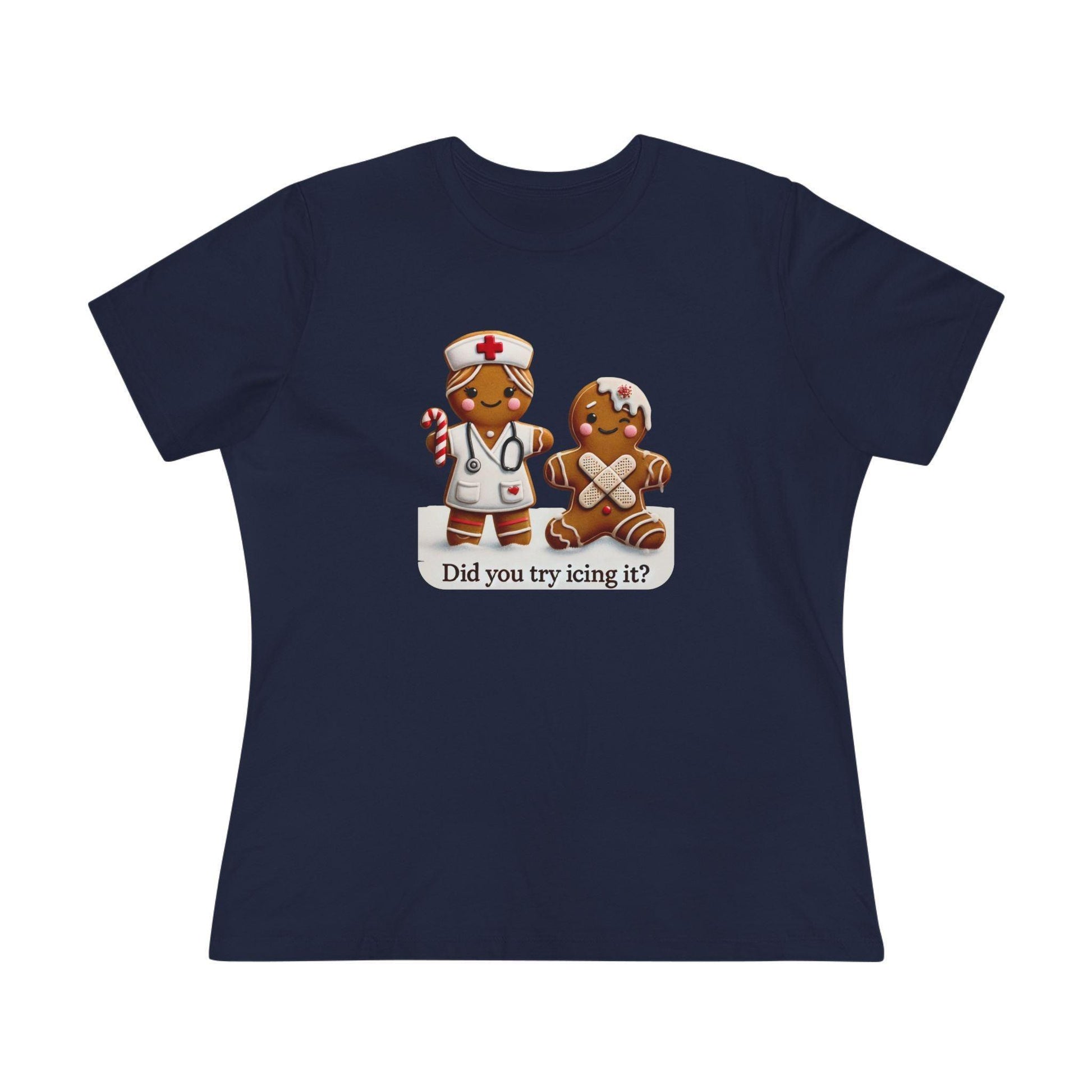 🍪🩹 "Did You Try Icing It?" 👩⚕️🎄 - Women's Softstyle Tee - Whippie's