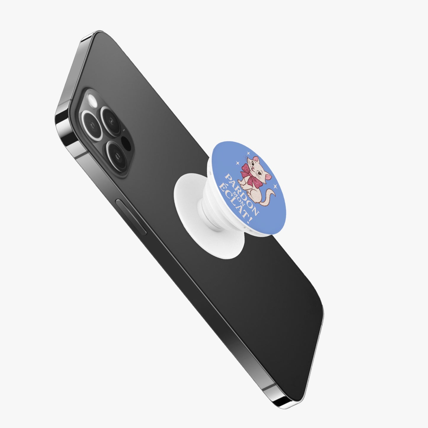 246. Pardon Mon Éclat (Excuse My Sparkle) Cat Phone Grip & Stand - Whippie's